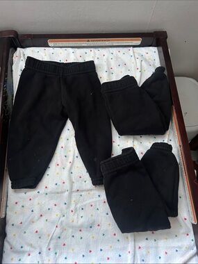 3 pack black infant sweatpants